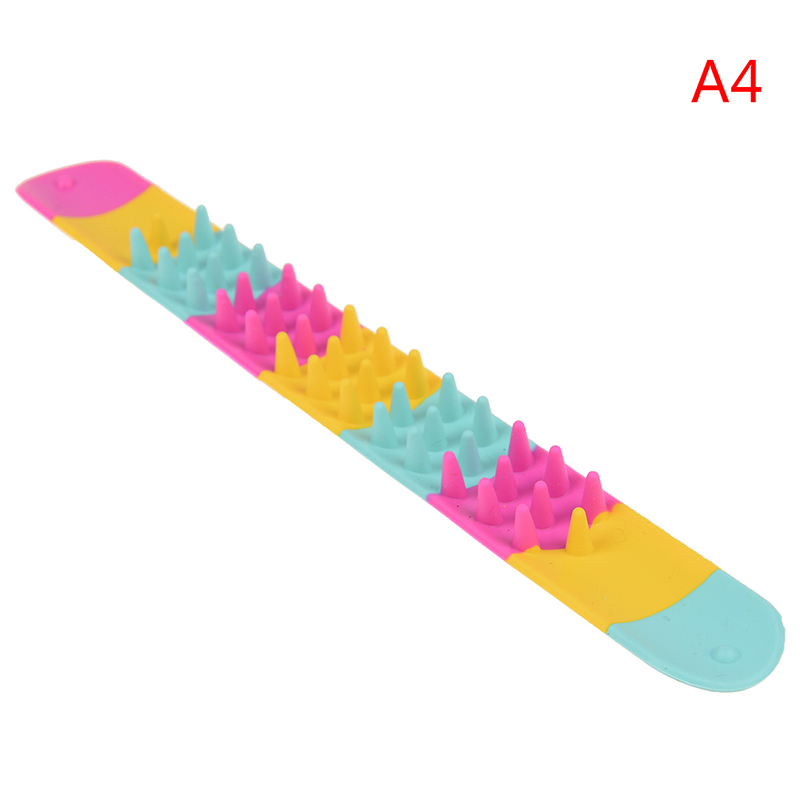Spiky slap armbånd silikone spike fidget armbånd kontor skole klasseværelse sensorisk klassisk legetøj antistress til børn autisme: A4