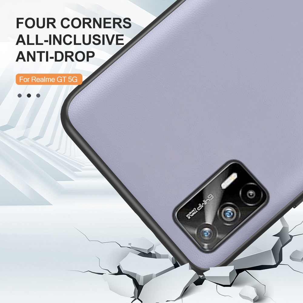Realme-GT 5G Case Plain Skin Leather Protect Shell On For Realme Realmi GT G T Neo GTNeo RealmeGT 5G TPU Bumper Shockproof Coque