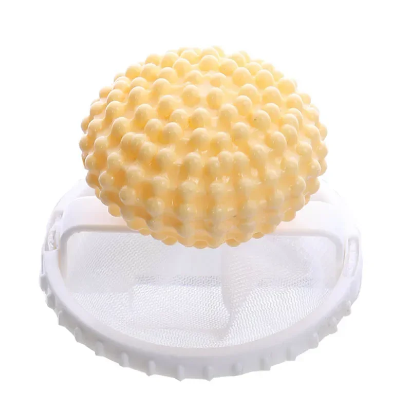 Neue Pet Haarentferner Waschmaschine Schwimm Lint Filter Tasche Wiederverwendbare Wäsche Ball Kleidung Haar Reinigung Werkzeuge Katze Haar Catcher: YELLOW