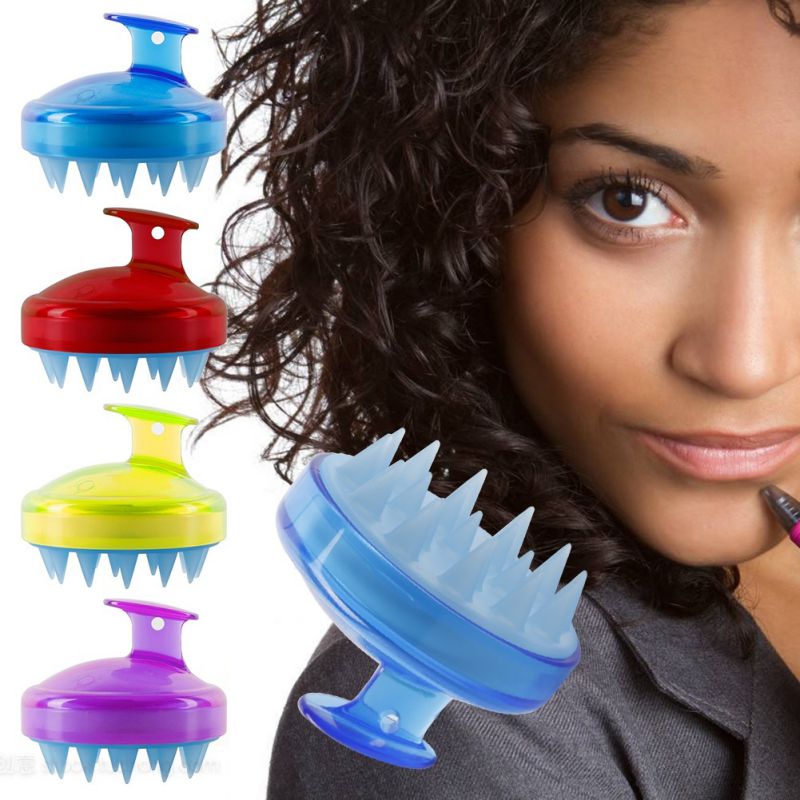 Spa-cabezal de cepillo de silicona para el pelo, cepillo de baño para ducha, peine de lavado de pelo, masaje corporal para el cuero cabelludo,