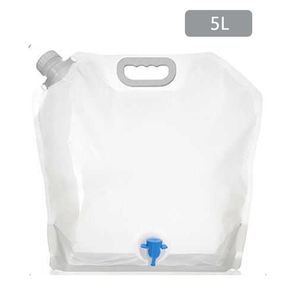 10L Water Tank Outdoor Water Bag Outdoor Camping Wandelen Sap Melk Bier Verpakking Zak Picknick Drinken Opvouwbare Water Emmer: 5L White