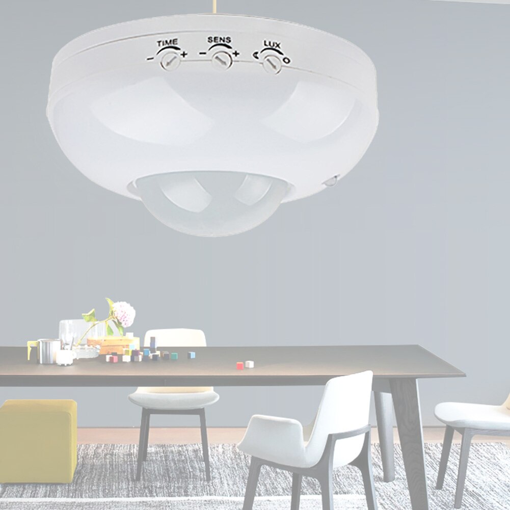 LED Indicator Surface Mount Adjustable High Sensitivity Ceiling PIR Motion Sensor Home Light Switch 360 Degree Practical