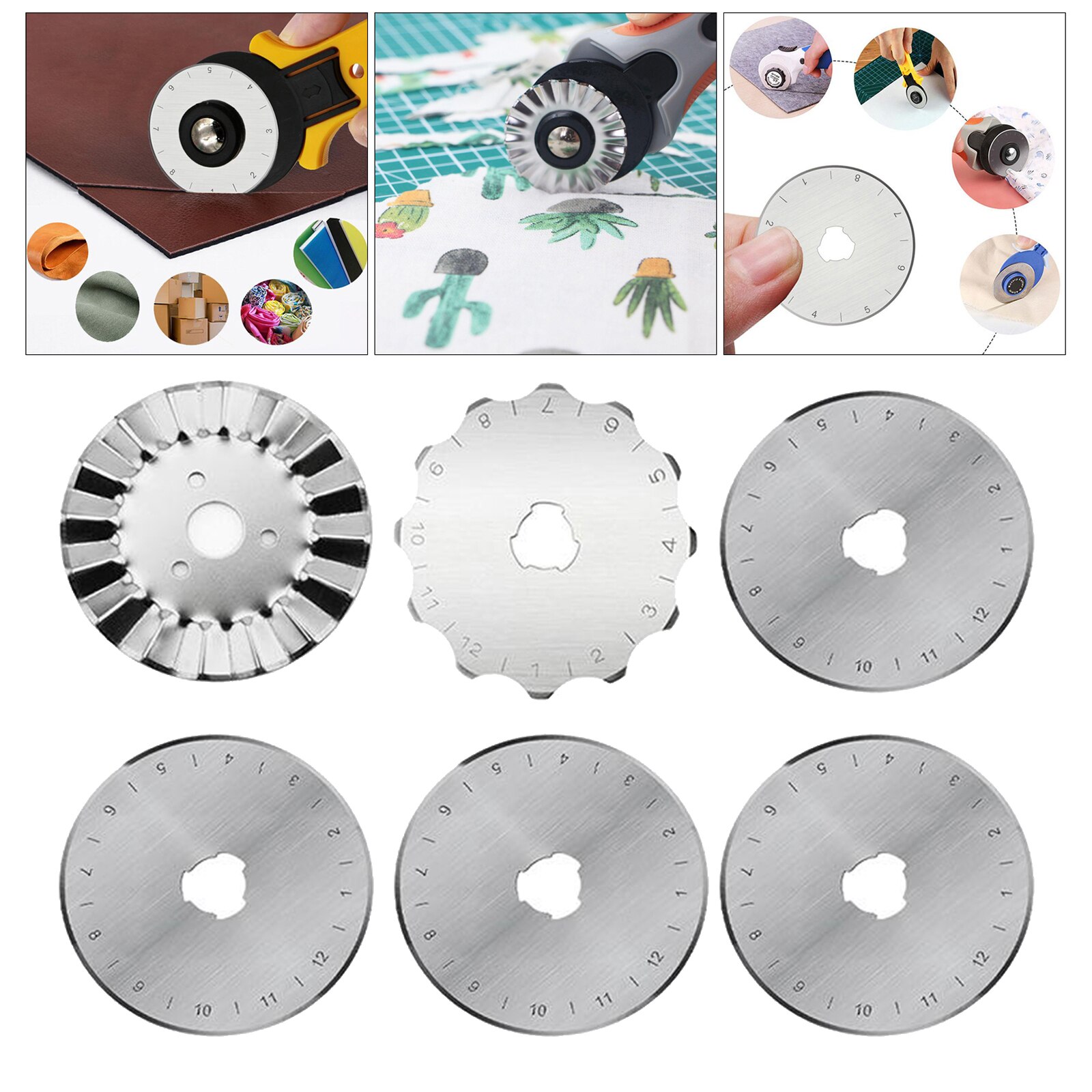 45mm Round Rotary Cutter Blades Set Quilting Cutting Art Craft supplies