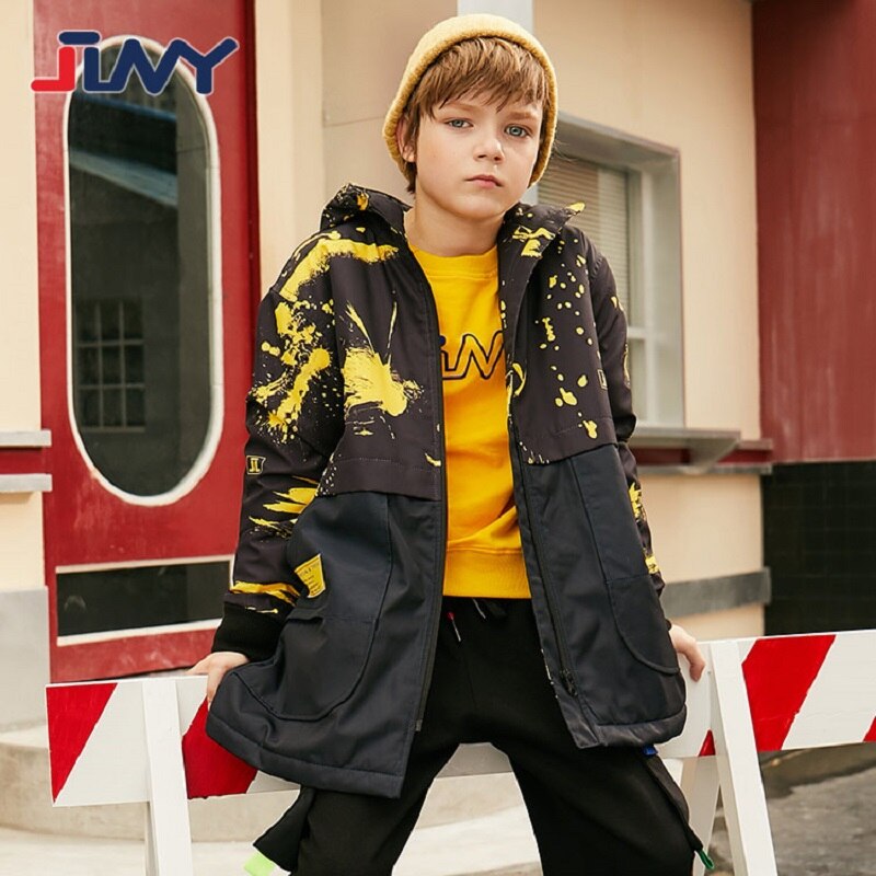 Manteau de sport pour enfants de 8 à 15 ans, veste épaisse coupe-vent, collection automne et hiver: yellow / 11T