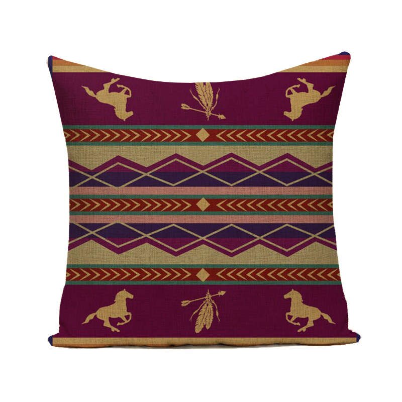 Sierkussen Gevallen Bohemian Aztec Geometrische Patroon Kussenhoes 45Cm X 45Cm Thuis Woonkamer Decoratie Linnen/katoen Kussensloop: 13