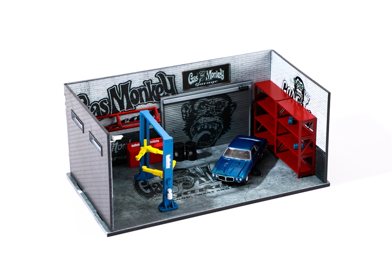 1:64 Maintenance Garage Model Car Simulation Scene Show