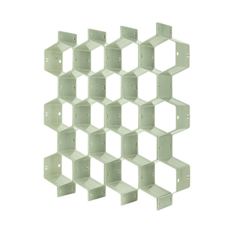 Drawer Divider Organizer 8pcs DIY Plastic Grid Honeycomb Drawer Divider Box: -GN