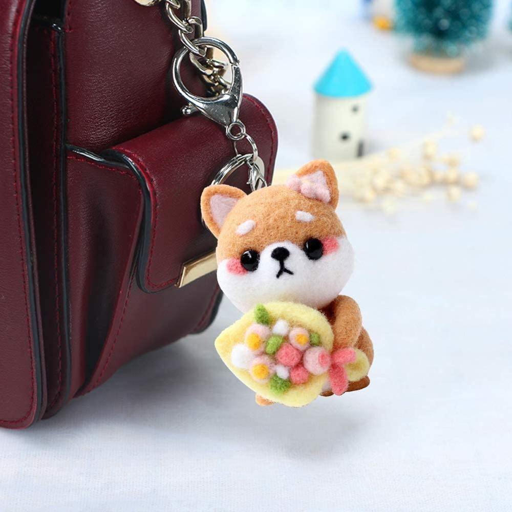 LMDZ Wool Fiber DIY Wool Felt Kit Handle Wool Felt Toys Making Fabric Materials Handcraft Felt Needle For Beginners