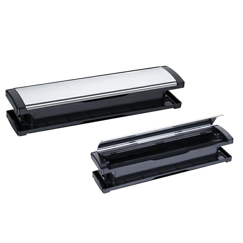 Villa Stainless Steel Letter Box ,Double Glass and Wooden Door Letter Box Silver: Default Title