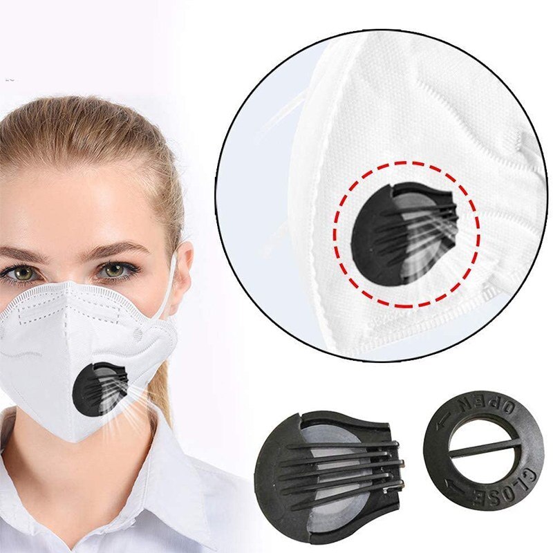 Auto Anti Vervuiling Masker Ademhaling Klep Duurzaam Abs Masker Klep Dubbele Ademhaling Masker Valve Filter Accessoires