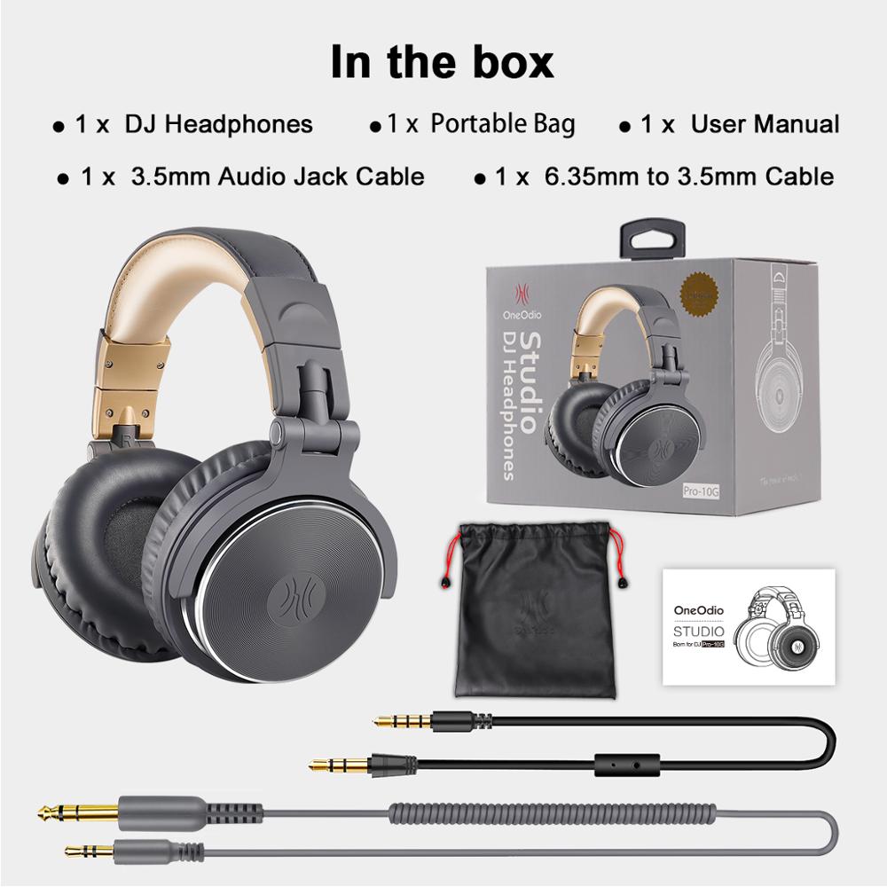 Oneodio Studio DJ Headphones With Microphone Over Ear Wired HiFi Monitoring Headset Foldable Gaming Earphone For PC