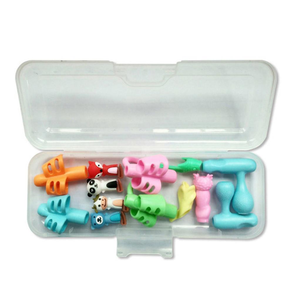 13 Stuks/set Siliconen Baby Leren Schrijven Tool Schrijven Pen Schrijven Correctie Apparaat Kinderen Briefpapier: Clear