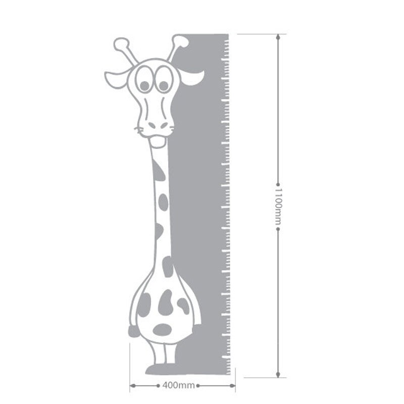Giraffe Ruler Coloring Cartoon Giraffe Height Ruler Line Growth Chart Bac... – Vicedeal