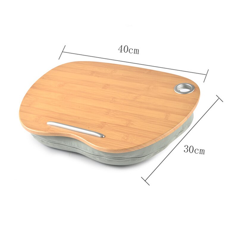 Draagbare Bamboe Laptop Tafel Kussen Schoot Bureau Boekenplank Lade Tablet Stand Handige Leren Bureau Houder Voor Bed Notebook Outdoor