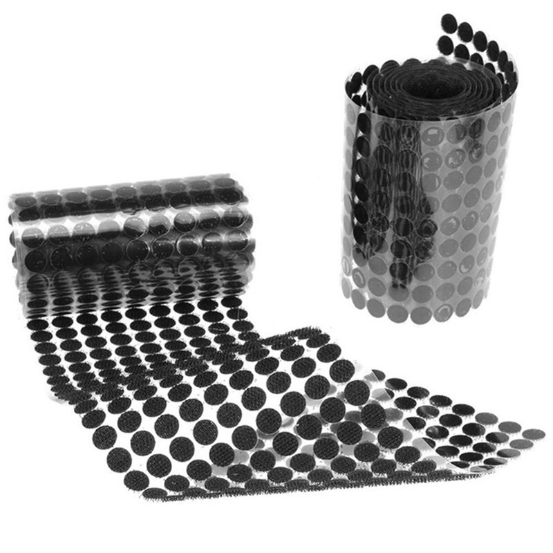 500 Pairs Zelfklevende Sluiting Dots Huishoudelijke Antislip Sticker Haken En Lussen Sofa Tapijt Fastener Lijm: 15mm black