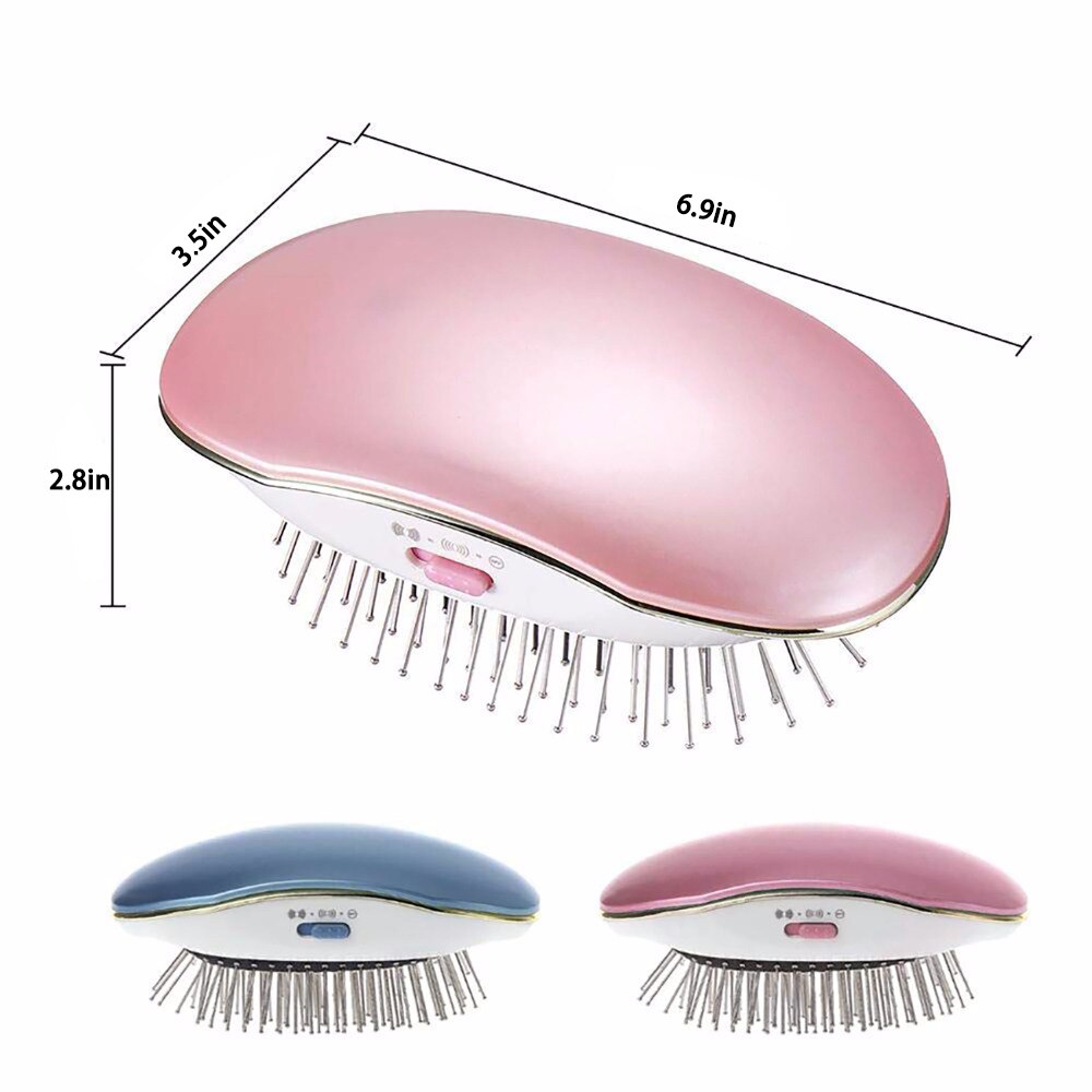 Peine masajeador para el cabello con vibración de iones negativos para niños y niñas, peine masajeador para el cabello cómodo y antiestático para viajes y niños, peines