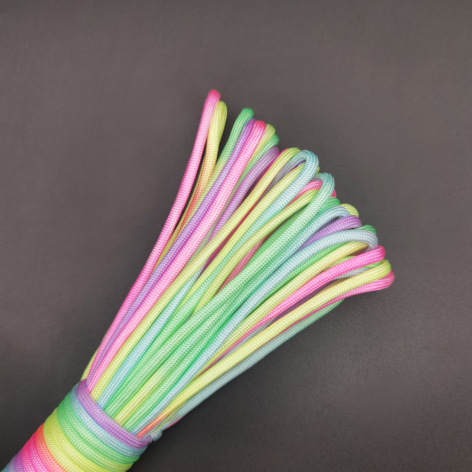 Cuerda de arco iris de 31 metros, 2mm /3mm /4mm de diámetro, 7 hebras, cuerda de paracaídas, escalada, camping, equipo de supervivencia, pulsera de cuerda de paracaídas: Negro / Otros