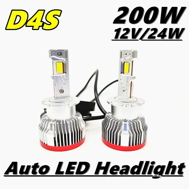 D2H bombillas LED para faros de coche D2S D4S potente 200W 20000LM Kit reemplazable Xeon LED Plug & Play 12V H1 H7 H4 H11 bombilla para faros de coche: Color blanco cálido