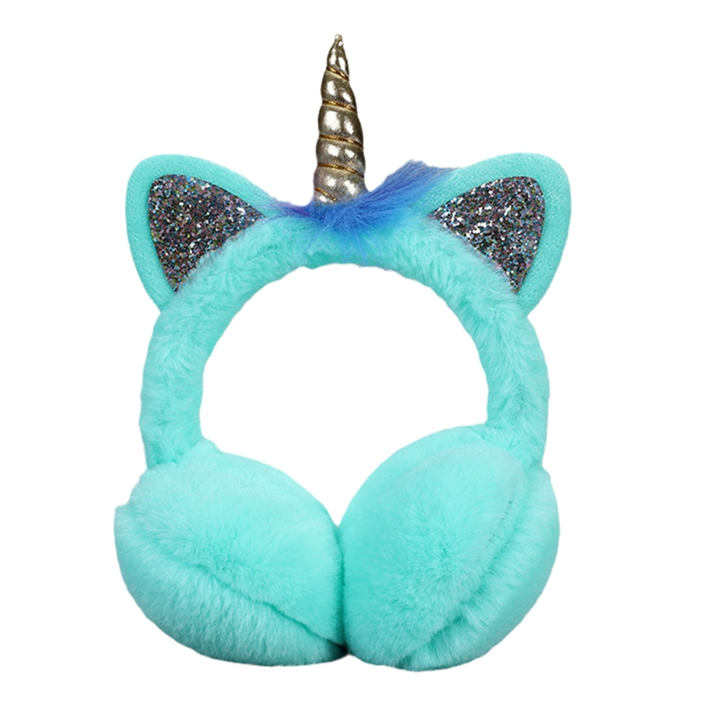 Winter Ear Muffs Kids Lovely Thicken Plush Unicorn Warmer Earmuffs Oreille Ear Cover Oorwarmers Dames: GR