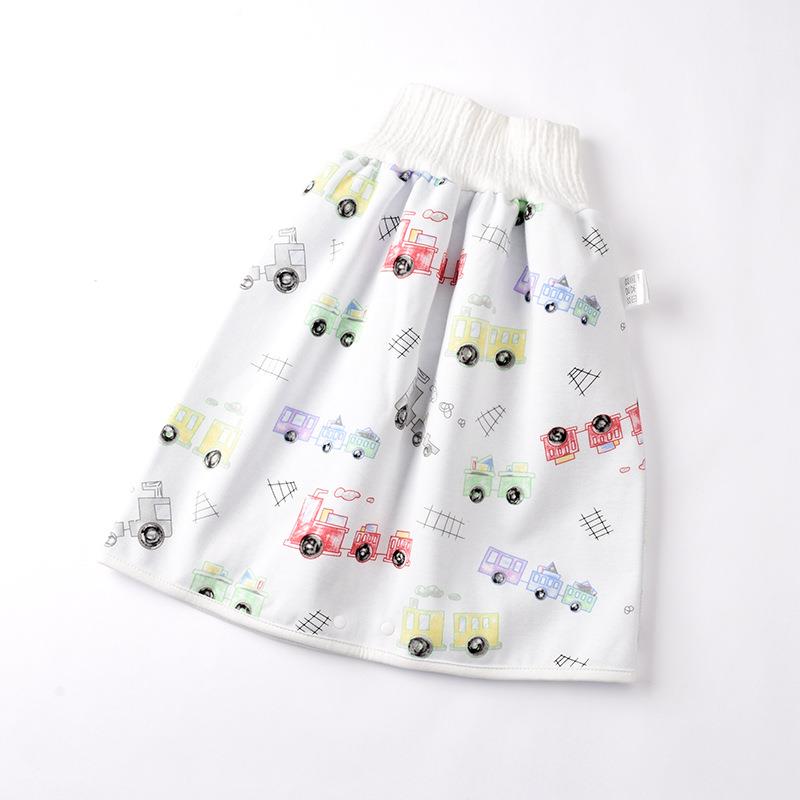 wearable changing pad covers waterproof diaper nappy skirt machine washable urine pad infants baby diaper changing mat be worn: M trains