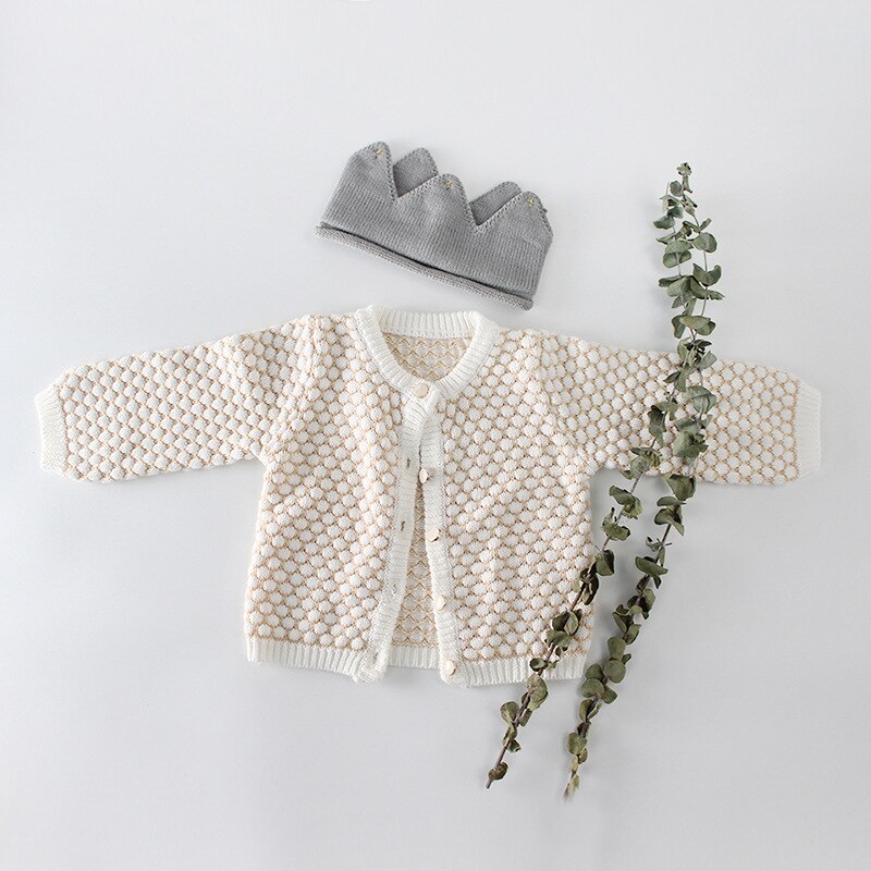 Koodykids Baby Mädchen Frühling Herbst Gestrickte Karosserie betroffen zur Seite fahren Mantel Verbunden zur Seite fahren Baby Mädchen betroffen Strampler