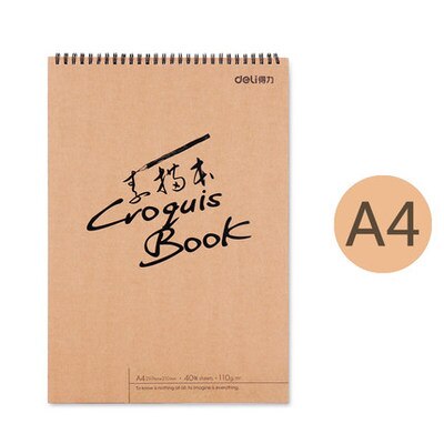 DELI Drawing Paper Artist Painting Drawing Paper Painting Sketching Books Sketch Book 8K/A4/16K Art Sketchbook Painting Supplies: C