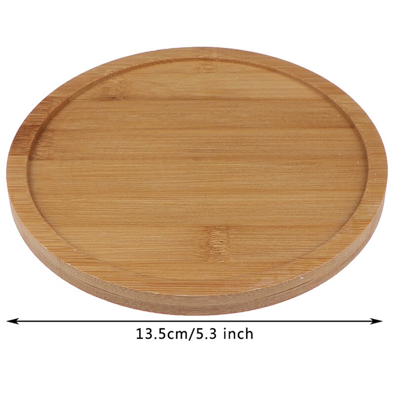 Bamboo Round Square Bowls Plates for Succulents Pots Trays Base Stander Garden Decor Home Decoration Crafts: Round 3
