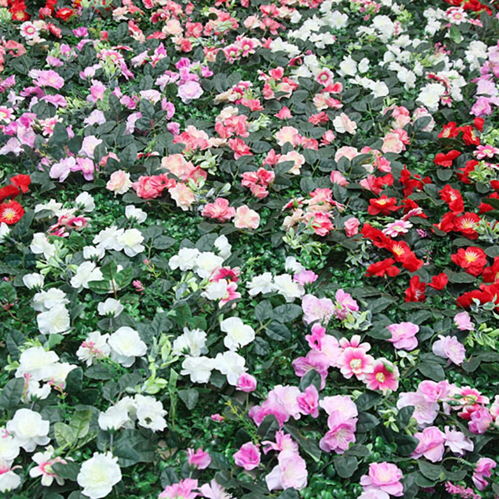 Diy bryllup blomster væg arrangement leverer haven plantning base plast silke kunstige blomster række dekoration bryllup baggrund
