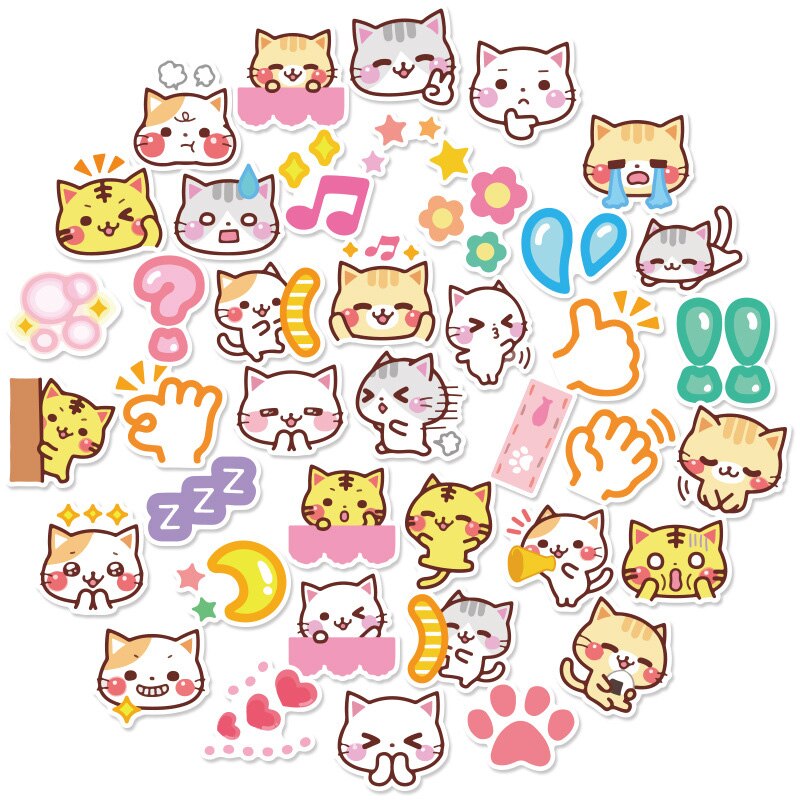 Autocollants pour téléphones portables, boîte de voyage, voiture, fruits, légumes, animaux, dessin animé mignon, DIY bricolage, paquet d'autocollants créatifs, décoration de la maison