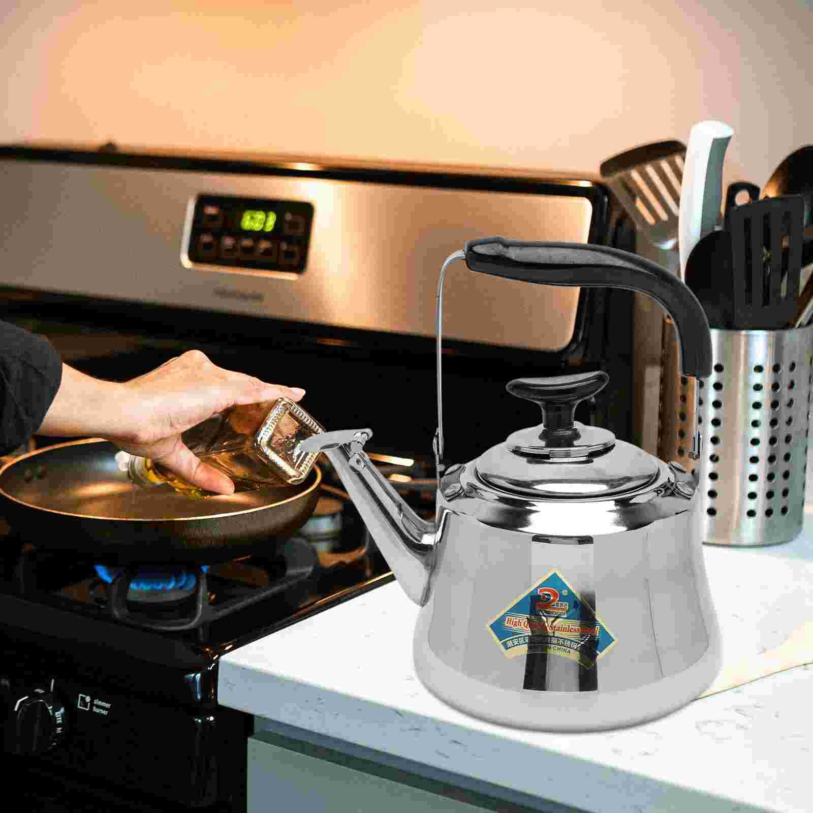 1pc Whistling Tea Kettle Teapot Stainless Steel Teakettle with Filter Screen