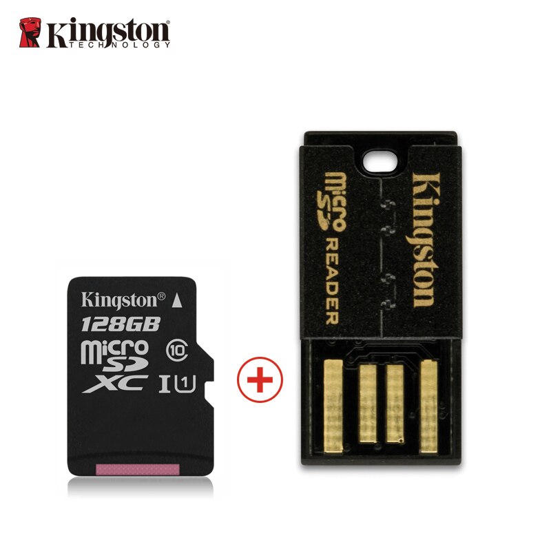 kingston Memory Card 8GB 16GB 32GB 128GB 64GB Micro sd card Class10 flash card Memory Microsd TF/SD Card adapter / card reader: 128GB Card reader