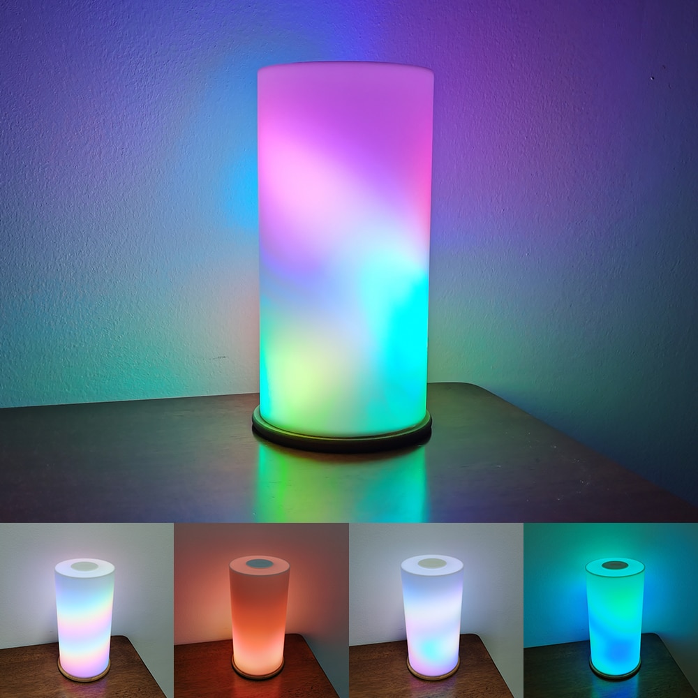 Diy Gyverlamp Kit 16X16 WS2812B Led Matrix 5V Rgb Flexibele Panel Fire Lamp Set Cilindrische Pe Plastic plafond Acryl Schaduw