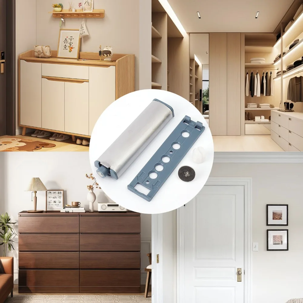 Videoportero para puerta de armario, armarios de acero inoxidable, cierre magnético para puerta de cocina táctil sin mango, herramientas de Hardware