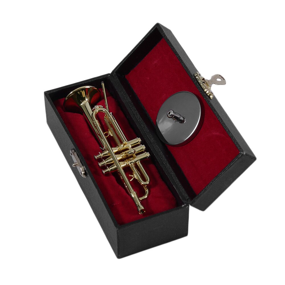 Mini trompet en god til barn mini trompet musikinstrument model til kid mini trompet med etui
