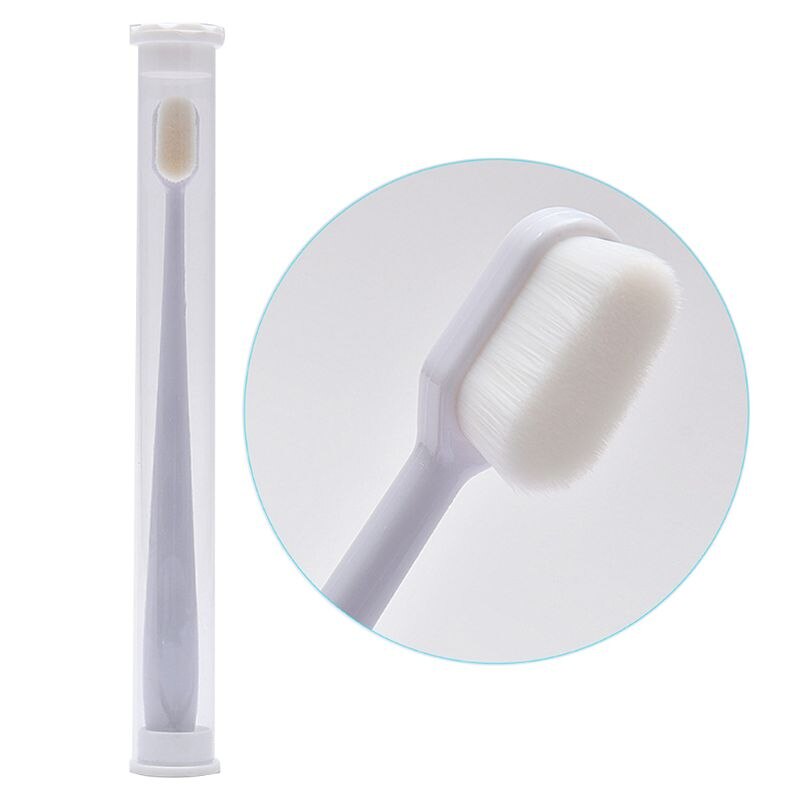 1pc nano ultrafin bølgetandbørste blød børste voksen barn med pvcdental hvidtekalk børste oral pleje ren: 1