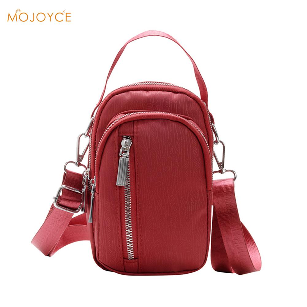 Dames kleine schoudertassen nylon effen kleur rits dames schoudertas crossbody messenger handtas
