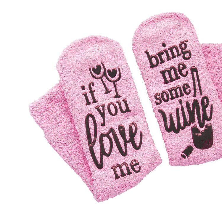 Socks If You Can Read This Bring Me A Glass of Wine Socks Autumn Dobby Christmas Socks Funny Socks: 0009