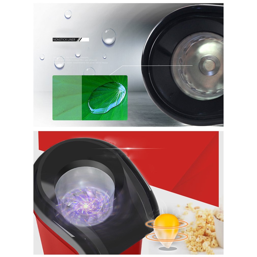 EU/US Electric Corn Popcorn Maker Household Automatic Mini Air Popcorn Making Machine DIY Corn Popper Children 220V