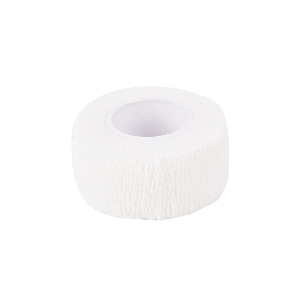 2.5cm x 4.5m 1 st sammanhängande flexibelt bandage bomull sammanhängande bandage sportband självhäftande elastiskt bandage 11 färger: Vit