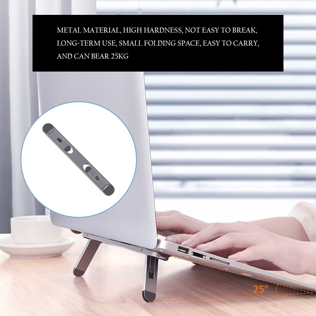Mini Laptop Stand for Home Office Notebook Computer Portable Support Metal Cooling Laptop Stand for Macbook Pro Air