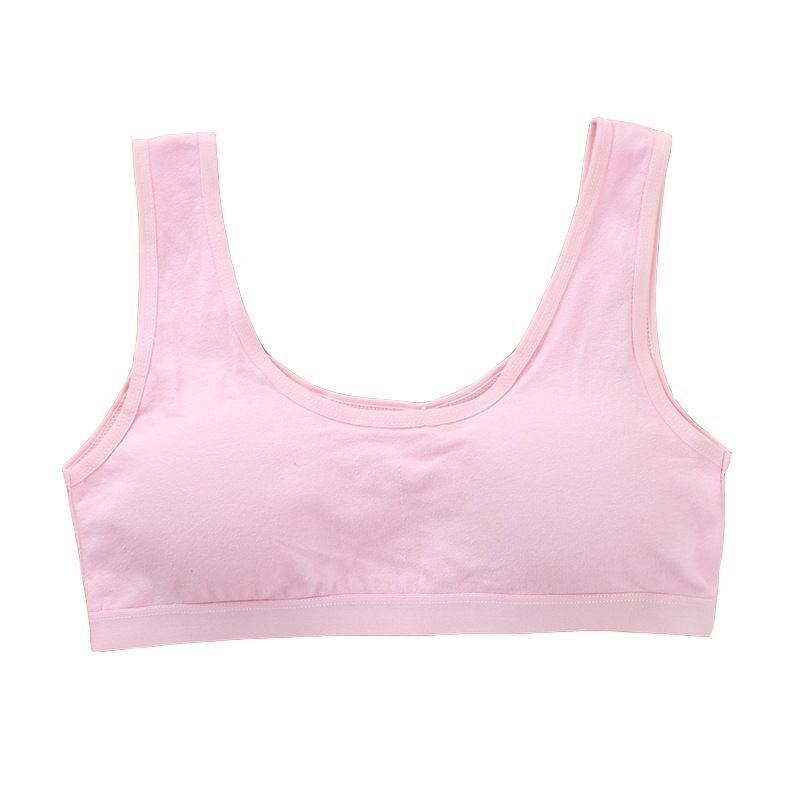 5pc/ lots tjej sport-bh bomull barn underkläder tränings-bh 8-14y