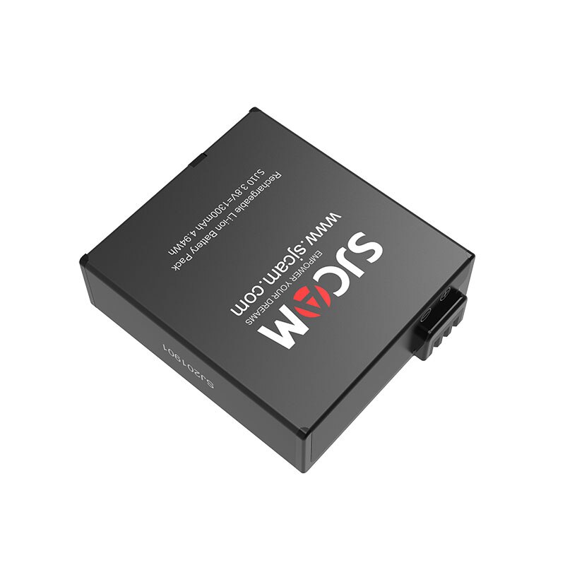 SJCAM SJ10 Pro Battery 1300mAh Li-Ion + Dual Battery Charger for SJ10 Pro 4K Action Camera
