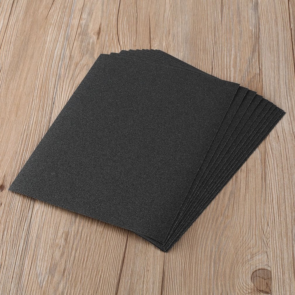 50 Sheets Black Waterproof Abrasive Paper Silicone Carbide Electro Coated Abrasive Paper Wet&Dry Usable CC45P