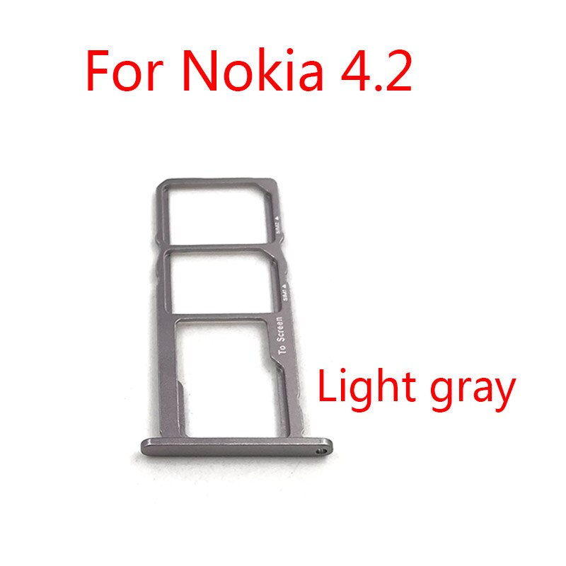 SIM tray Sim Card Reader Holder Slot Connector For Nokia 3.2 4.2 SIM Holder Slot Adapter Replacement Parts: For Nokia 4.2 Sliver