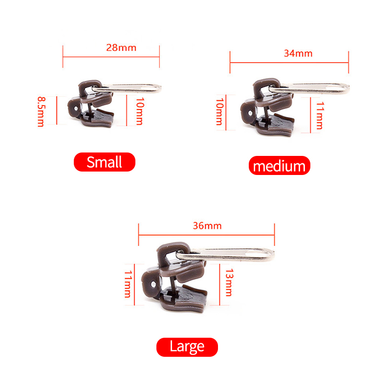6Pcs/Set DIY Tools Universal Instant Fix Zipper Repair Kit Replacement Zip Slider Teeth Zippers For Sewing Clothes