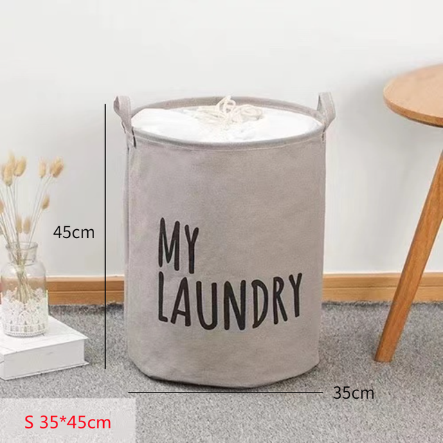 Foldable Laundry Basket for Dirty Clothes Multifunction Clothing Storage Baskets Large Capacity Toys Organizador Basket for Home: Gray 35-45cm