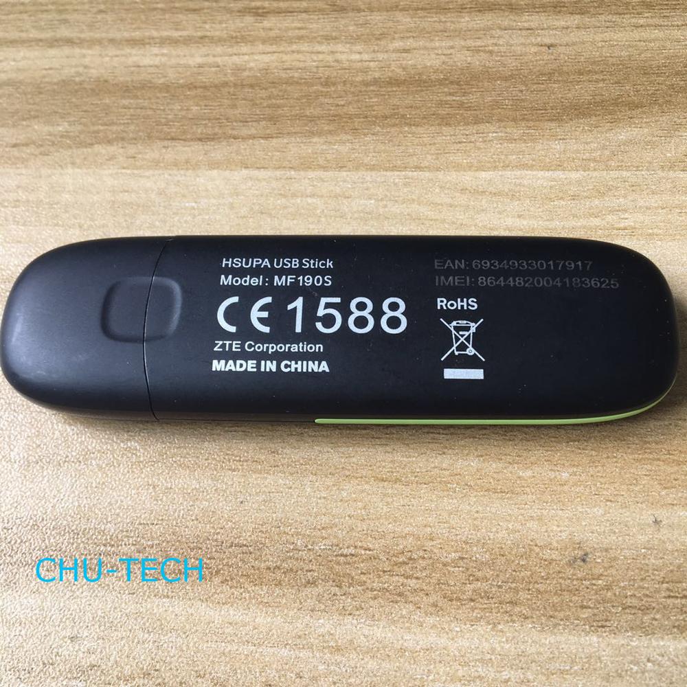 ZTE-módem USB MF190s MF190 desbloqueado, 3G, GSM, 7,2 Mbps, PK, huawei E182E