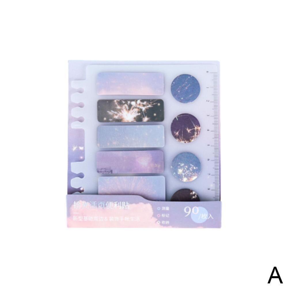 Leuke Sticky Notes Memo Pad Index Sticker Bookmark Vlag Sticker Adhesive Briefpapier Note School Levert Zelf Kantoor N2J9: A