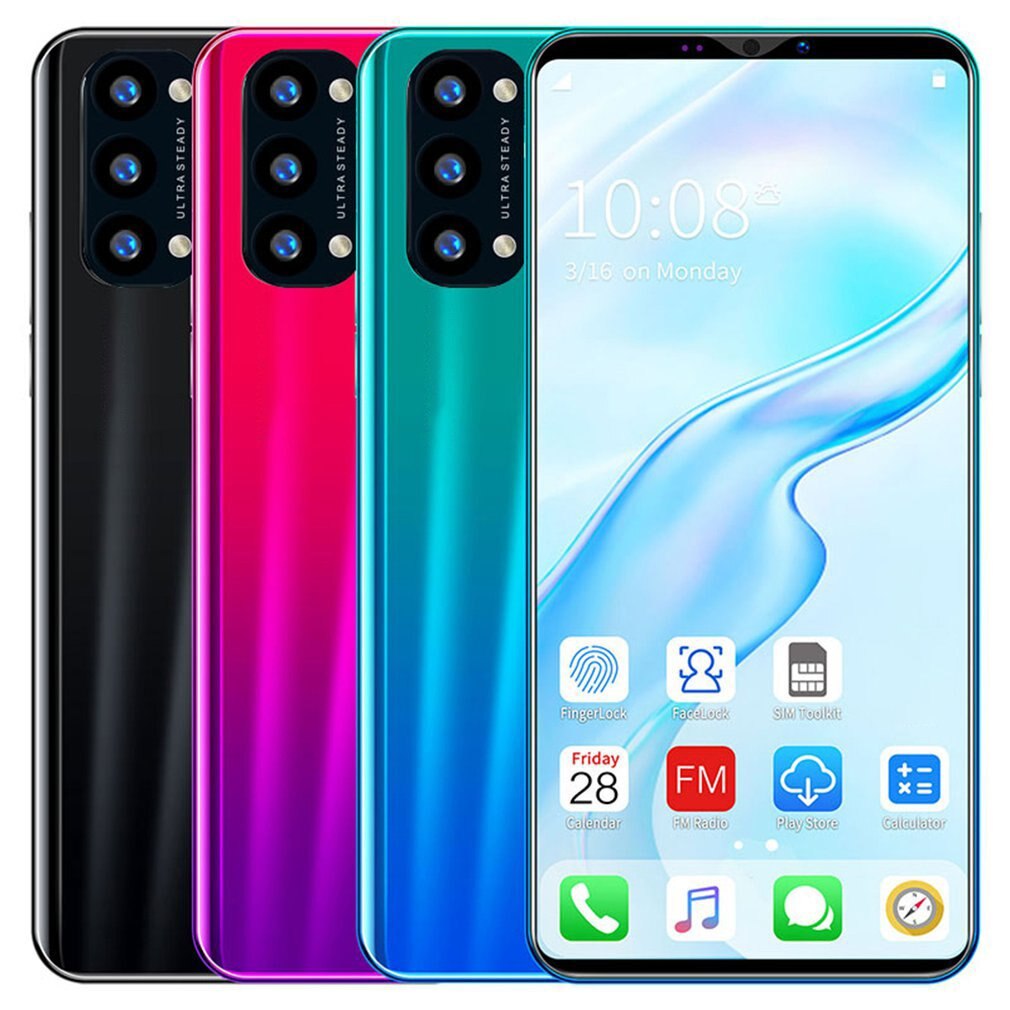 Reno 4 pro smartphone 5.8 inch smartphone 512m+4g 3d glazen achterkant high-definition camera aan de achterkant