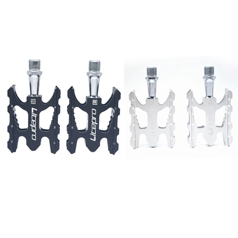Ad-litepro-pedales de bicicleta de 2 piezas, Pedal de rodamiento ultraligero K3 para bicicleta de montaña plegable Brompton, negro y deslizante: Default Title
